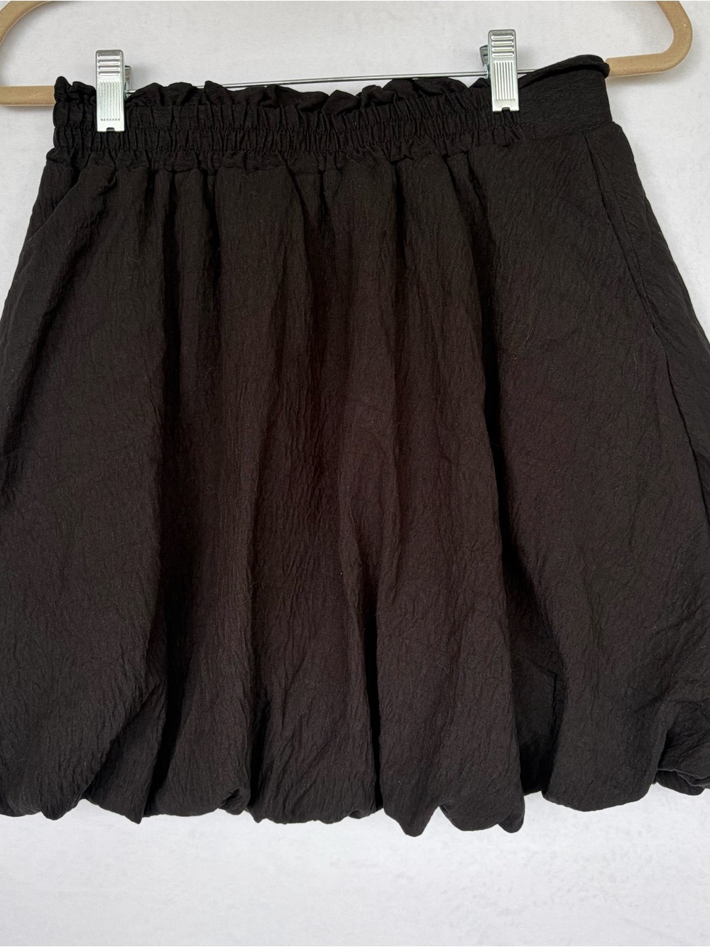 Y2K Balletcore Coquette Style Black Bubble Skort with Pockets